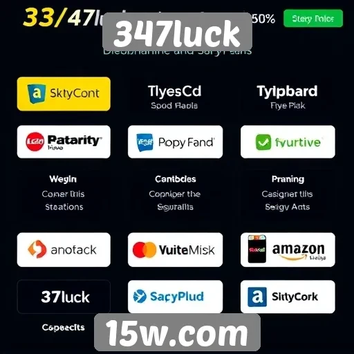 Métodos de pagamento disponíveis no 347luck