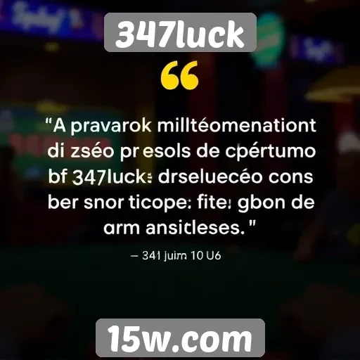 Feedback de usuários sobre a experiência no 347luck